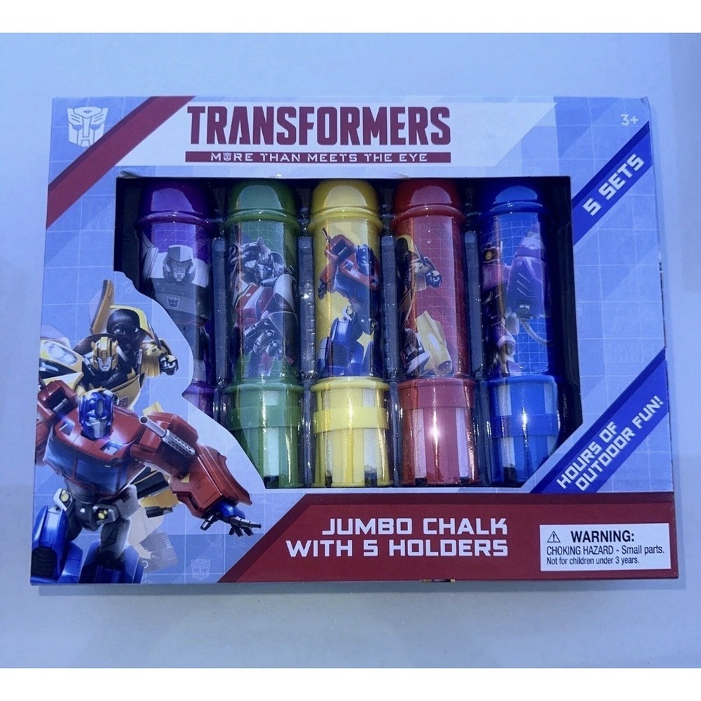Transformers Jumbo Chalk with 5 Holders Hasbro Inkology 5 Jumbo Chalk Sticks